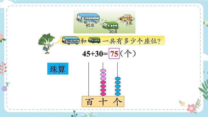 苏教版一年级下册-100以内的加法和减法-第2课时 两位数加整十数、一位数（不进位）课件PPT04