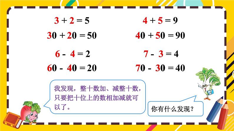 苏教版一年级下册-100以内的加法和减法-第1课时 整十数加、减整十数课件PPT第6页