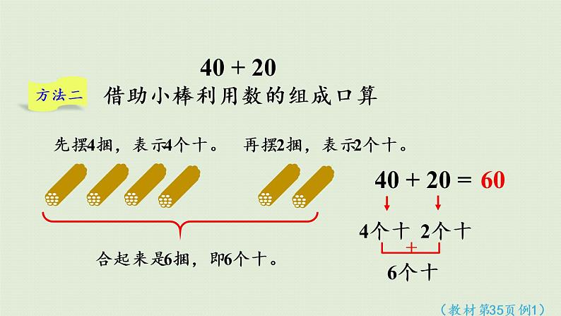 西师大版一年级数学下册 四 100以内的加法和减法（一） 第1课时  整十数加、减整十数的口算 课件07