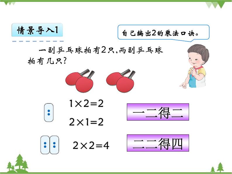 人教版数学二年级上册 4.3 2、3、4的乘法口诀（课件）第7页