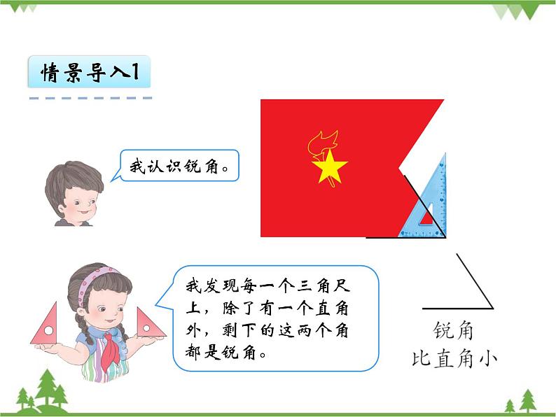 人教版数学二年级上册 3.3 认识锐角和钝角（课件）06