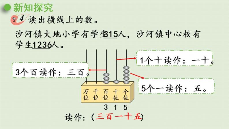 西师大版二年级数学下册 一 万以内数的认识 第4课时  读数 课件05