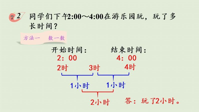 西师大版二年级数学下册 六 时、分、秒 第5课时  经过的时间 课件06