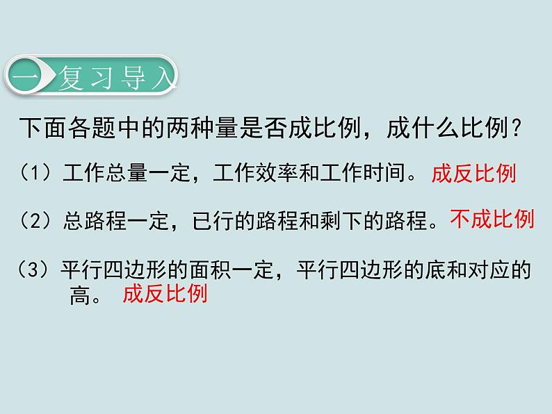 人教版义务教育教科书六年级《数学》下册 P62《用比例解决问题例6》教学课件03