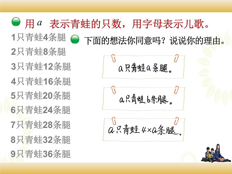 北师大版数学四下5.1 字母表示数ppt课件+教案+同步练习04