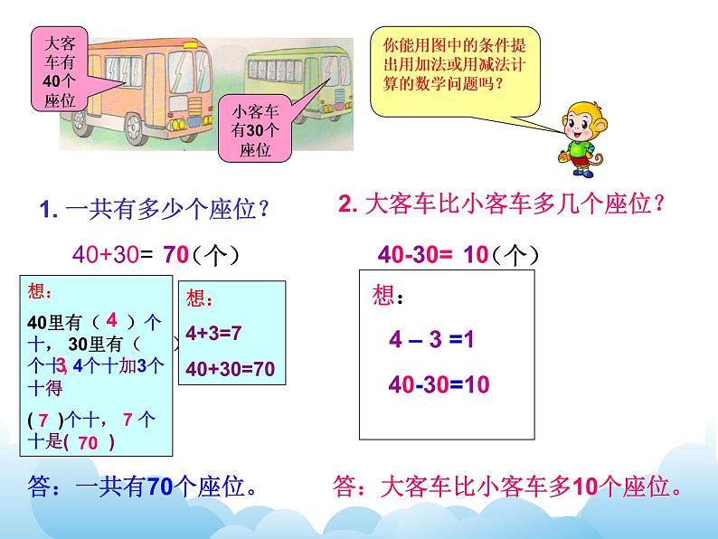 苏教版数学一下 整十数加、减整十数课件05