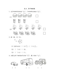 北师大版一年级上册二 比较综合与测试一课一练