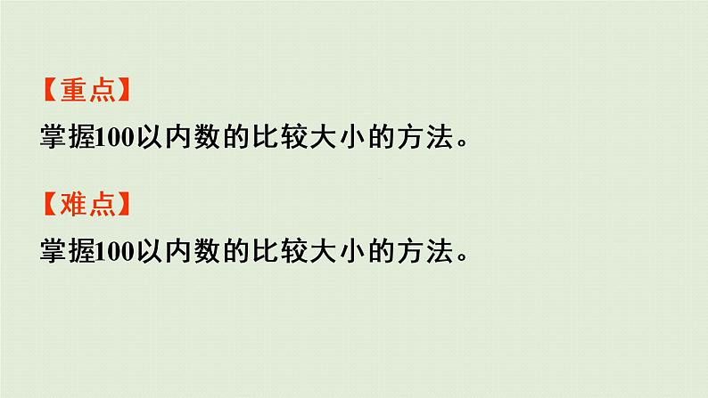 人教版一年级数学下册 4 100以内数的认识 第4课时  比较大小 课件第3页
