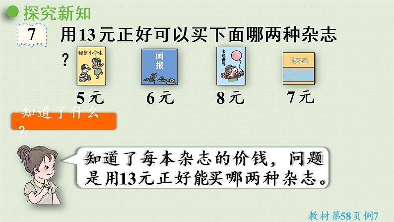 人教版一年级数学下册 5认识人民币 第4课时  解决问题 课件第6页