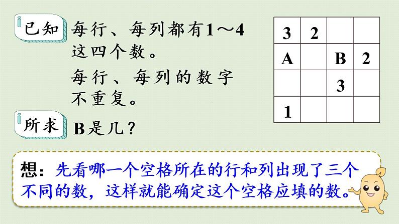 人教版二年级数学下册 9数学广角—推理 第2课时  方格填数问题 课件07