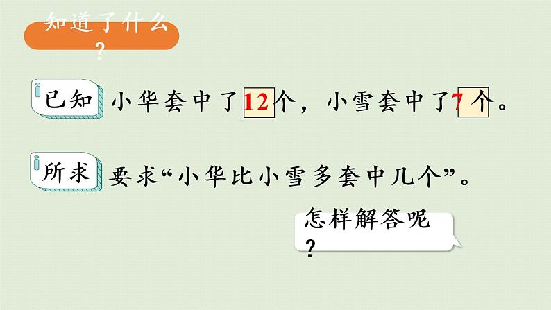 人教版一年级数学下册 2 20以内的退位减法 第6课时  解决问题（2）课件第7页