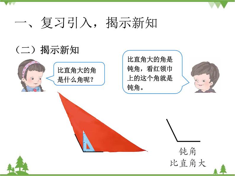 人教版数学二年级上册 认识锐角和钝角、解决问题（课件）第4页