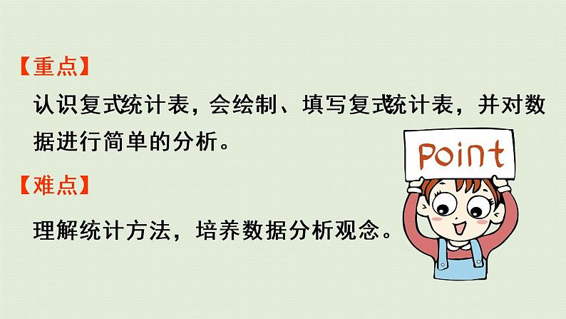 人教版三年级数学下册 3复式统计表 第1课时  认识复式统计表 课件第3页