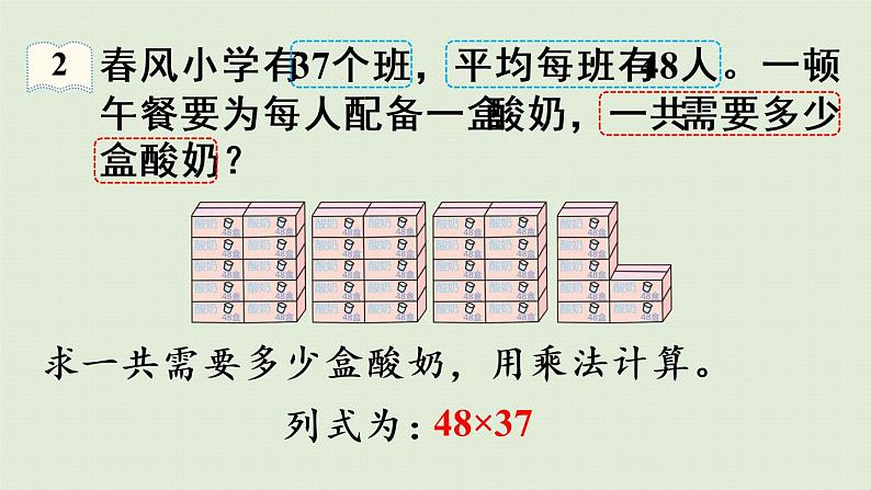 人教版三年级数学下册 4两位数乘两位数 笔算乘法 第2课时   两位数乘两位数（进位）的笔算 课件06