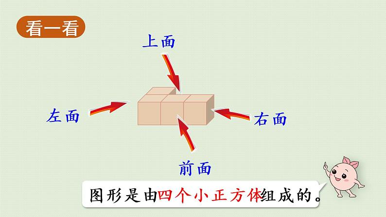 人教版四年级数学下册 2观察物体（二）第1课时   从不同位置观察同一物体的形状 课件第8页