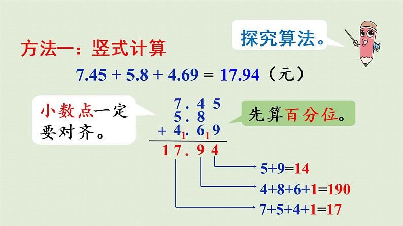 人教版四年级数学下册 6-3 小数加减混合运算 课件06