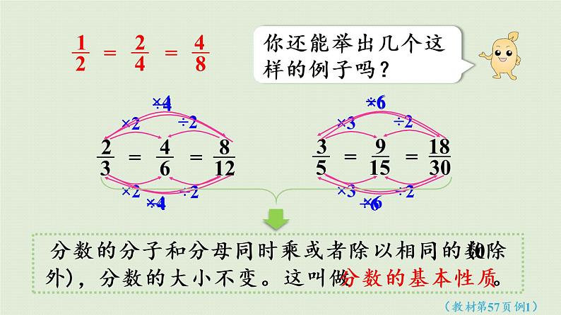 人教版五年级数学下册 4-3 分数的基本性质 课件第8页