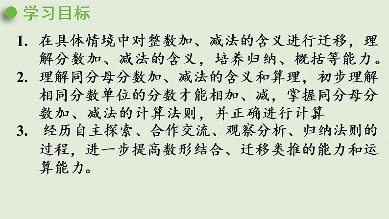 人教版五年级数学下册 6-1 同分母分数加、减法 课件02