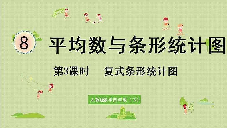 人教版四年级数学下册 8-3 复式条形统计表 课件第1页