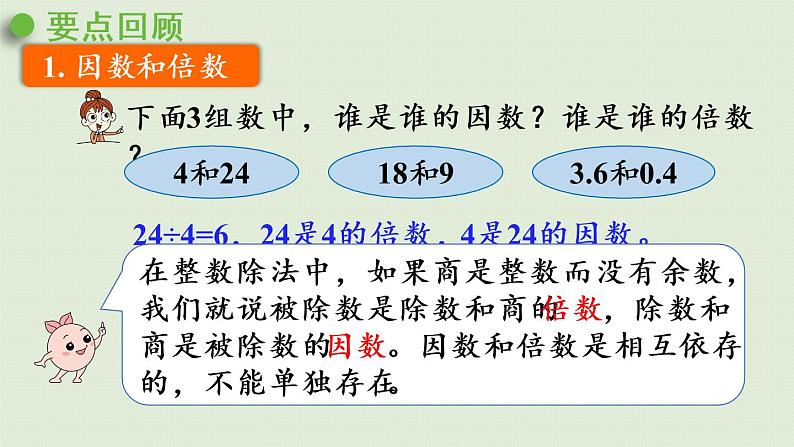 人教版五年级数学下册 9-1-1 因数与倍数 课件第3页