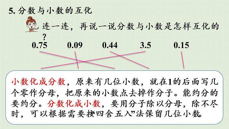 人教版五年级数学下册 9-1-2 分数的意义、性质和加减法 课件07