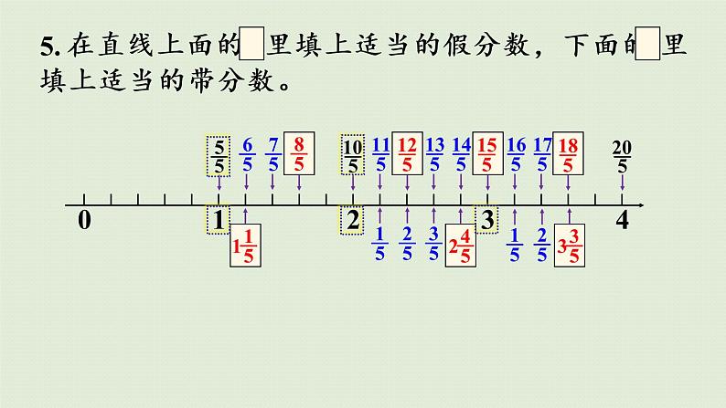 4分数的意义和性质练习十三（课件）-2021-2022学年数学五年级下册08