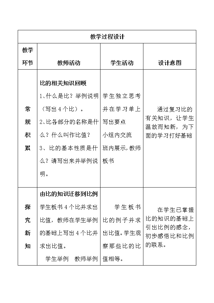 青岛版（五四制）数学五下 五年级下册数学教案-《比例的意义》 青岛版（五四制）02