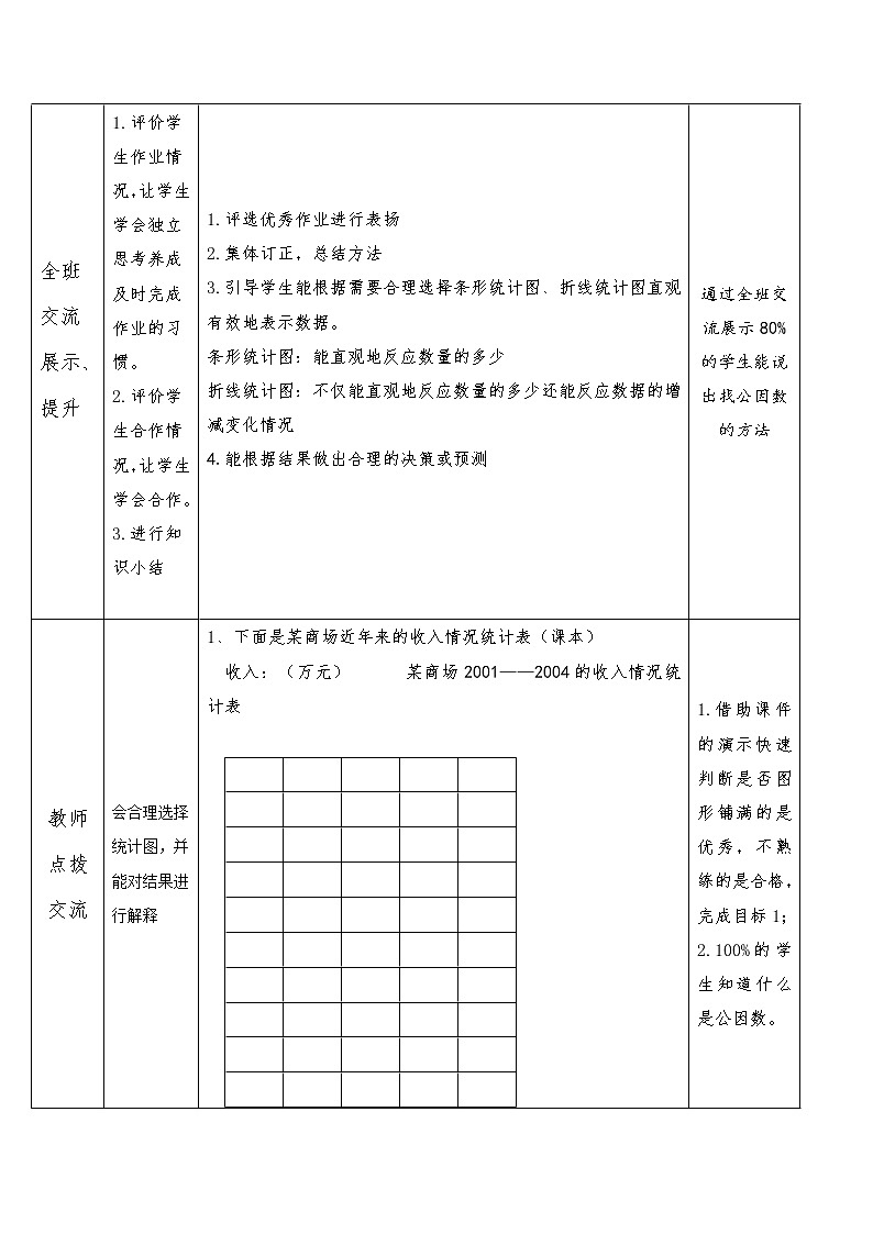 四年级下册数学教案-第八单元 选择合适的统计图-青岛版（五四制）第3页