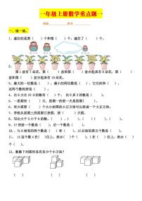 一年级数学上册【重点题型练习】无答案