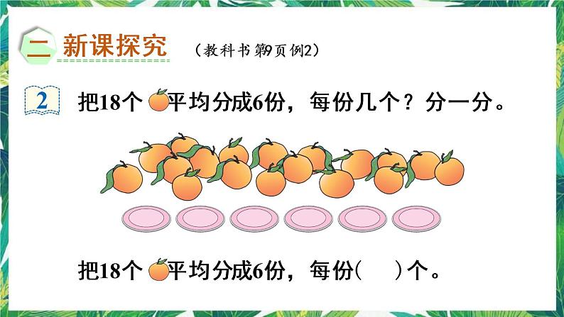 人教版数学二下 1 除法的初步认识 第2课时 按指定的份数平均分 课件03