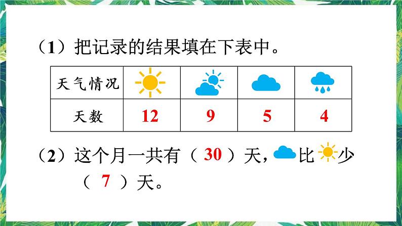 人教版数学二下 10 总复习 第6课时 数据的收集与整理 课件08