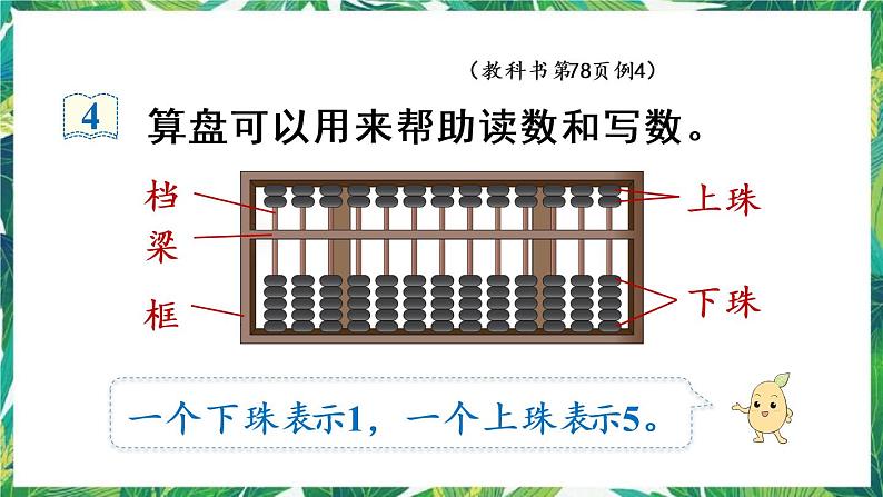 人教版数学二下 7 万以内数的认识 第3课时 用算盘记数 课件第6页