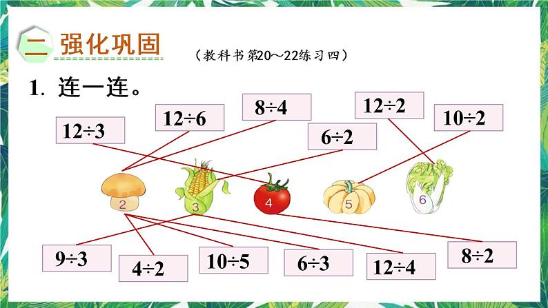 人教版数学二下 2 用2~6的乘法口诀求商 练习四 课件04