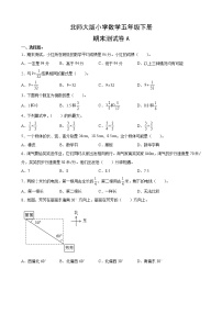 北师大版数学五下期末测试卷A(附答案)