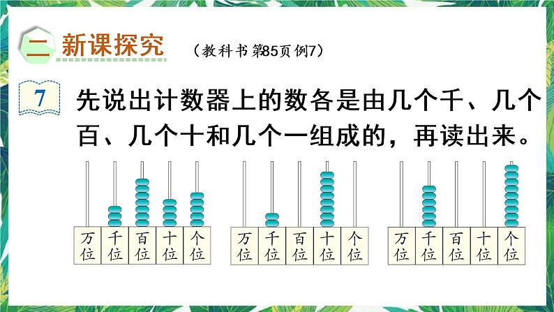 人教版数学二下 7 万以内数的认识 第6课时 万以内数的读法 课件04