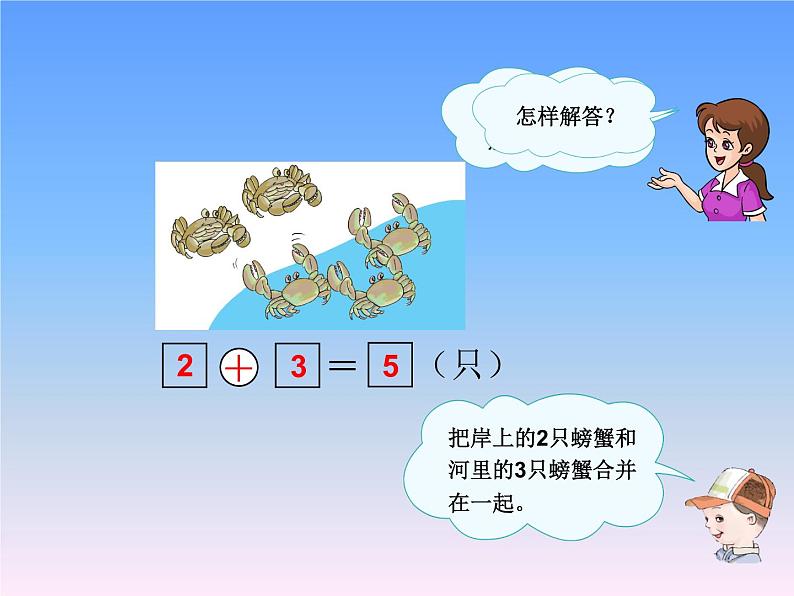 人教版一年级数学上册 《6和7的加法解决问题》课件第3页