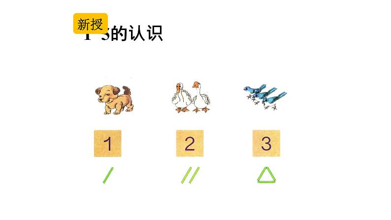 人教版一年级数学上册 3.1 1-5的认识课件第4页