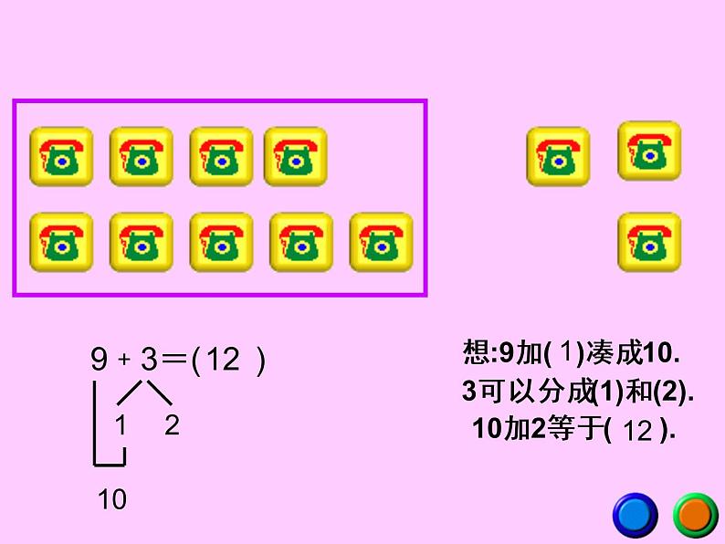 人教版一年级数学上册 3.5 加法9加几课件第4页