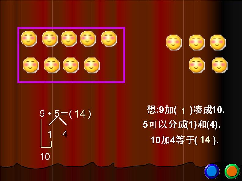 人教版一年级数学上册 3.5 加法9加几课件第6页