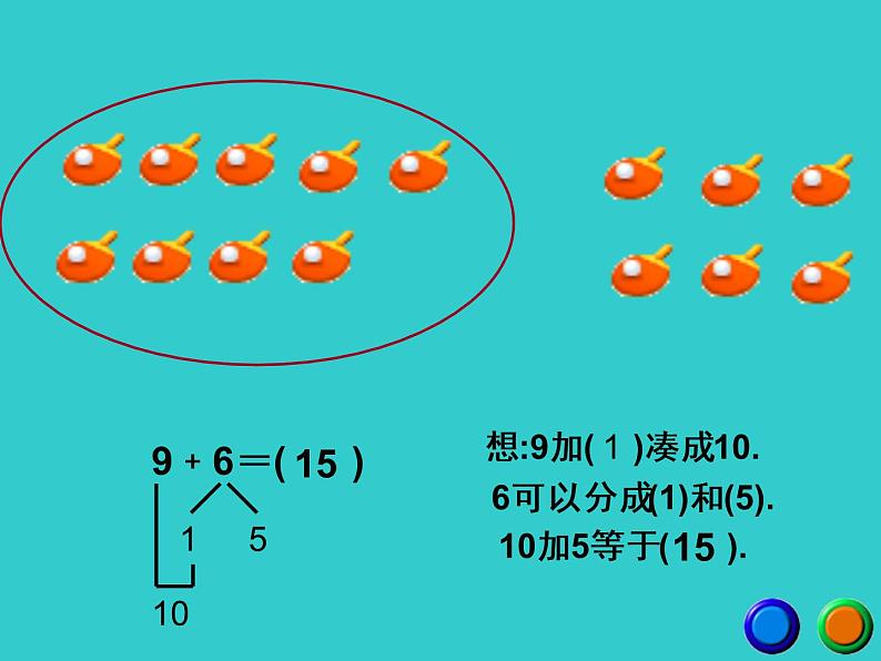 人教版一年级数学上册 3.5 加法9加几课件第7页