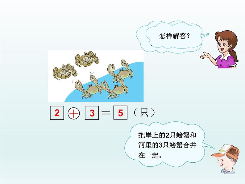 人教版一年级数学上册 5.1 6和7加法解决问题课件第3页