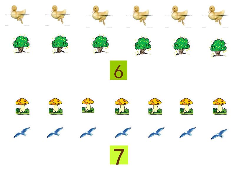 人教版一年级数学上册 5.1 6和7的认识(7)课件第3页