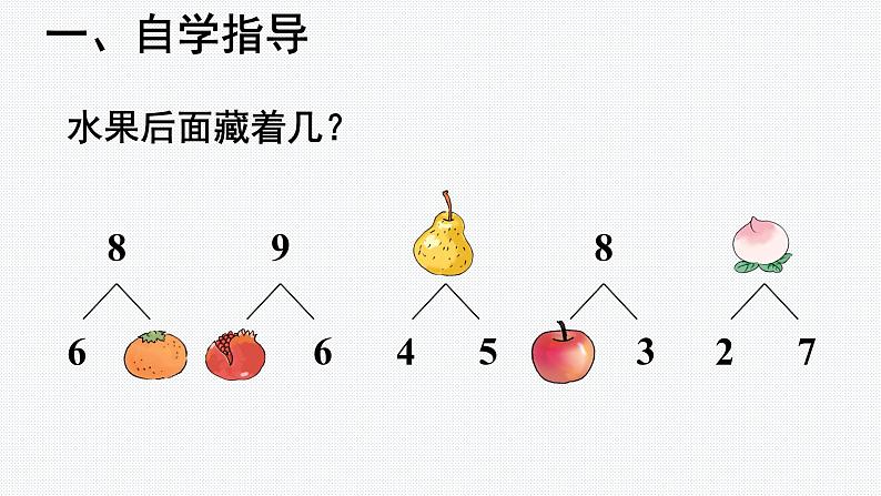 人教版一年级数学上册 5.2 8和9 的加减法课件第2页