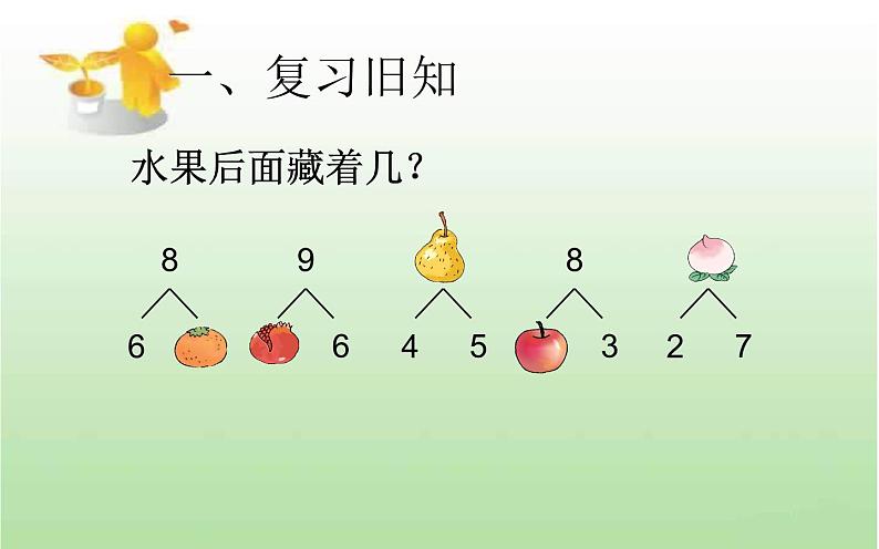 人教版一年级数学上册 5.2 8和9的加减法(1)课件第2页