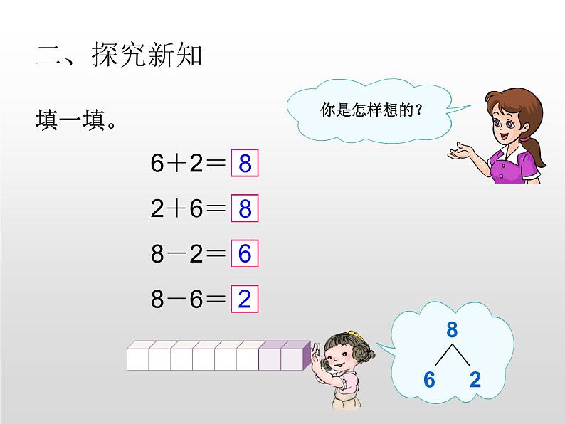 人教版一年级数学上册 5.2 8和9的加减法(6)课件第5页