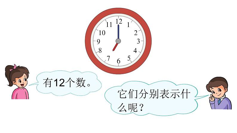 人教版一年级数学上册 7 认识钟表(10)课件第6页