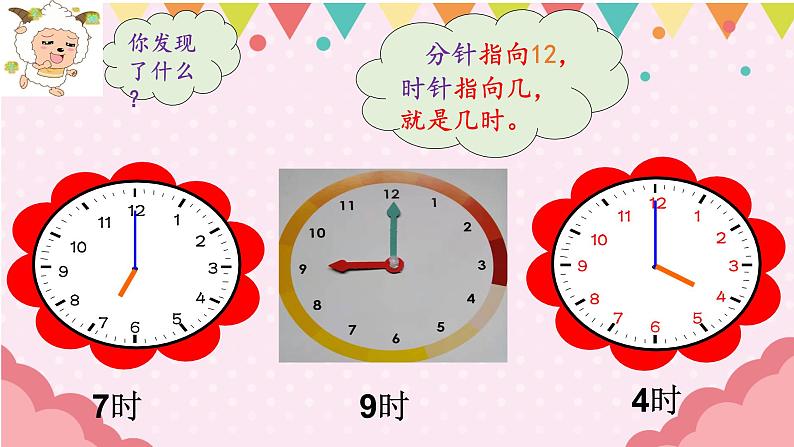 人教版一年级数学上册 7 认识钟表——两种表示时间法课件第5页