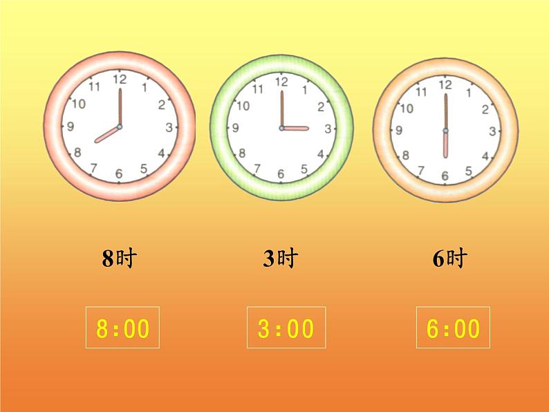 人教版一年级数学上册 7.认识钟表(11)课件第8页