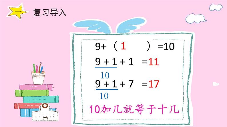 人教版一年级数学上册 8.1 9加几(17)课件第3页