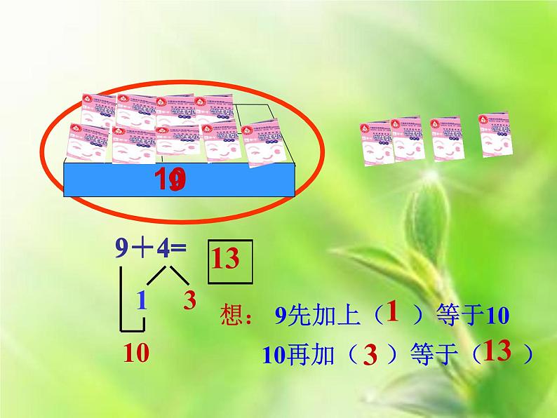 人教版一年级数学上册 8.1 9加几(27)课件第7页